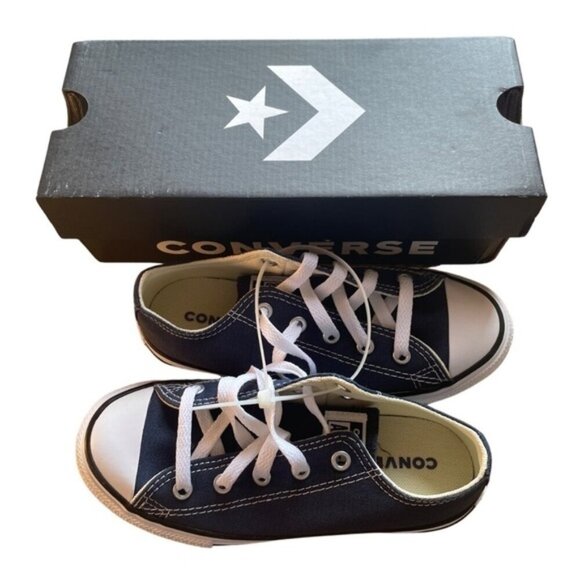 Converse Boys Navy Tie Up Sneakers Navy New Size 12 - Picture 1 of 5